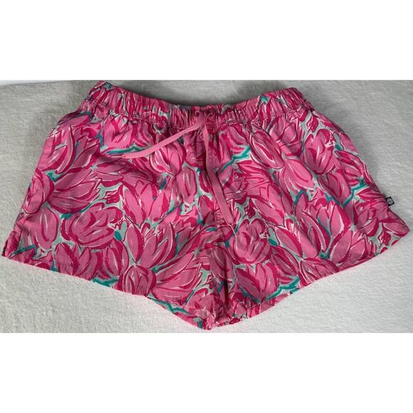 Lauren James Pants - Lauren James Shorts Women‎ Small Pink Floral Elastic Waist Casual Preppy